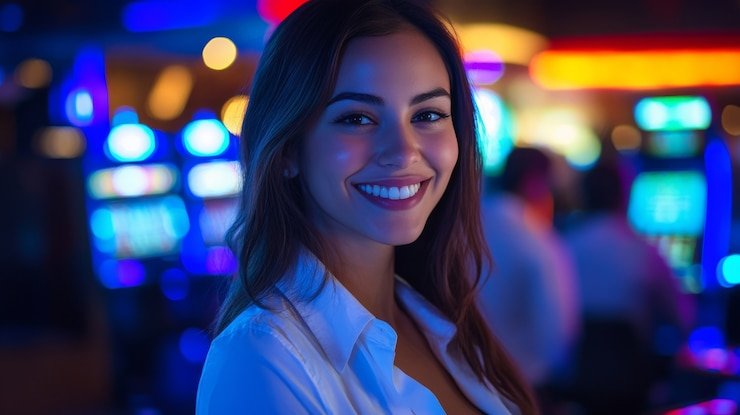 Pengguna berinteraksi dengan dealer dan pemain lain dalam live casino dengan chat real time